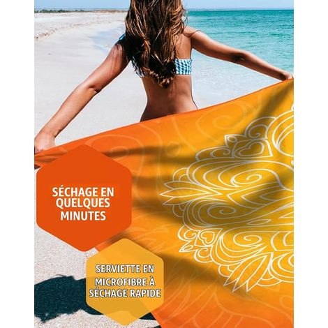 Microfibre Beach Towel XXL Sandproof Bath Towel 180 x 80 cm (1/2)