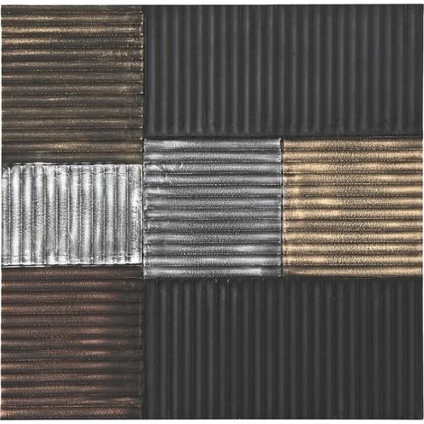 DKD Home Decor Décoration Murale 3D Noir Doré 91 cm (1/4)