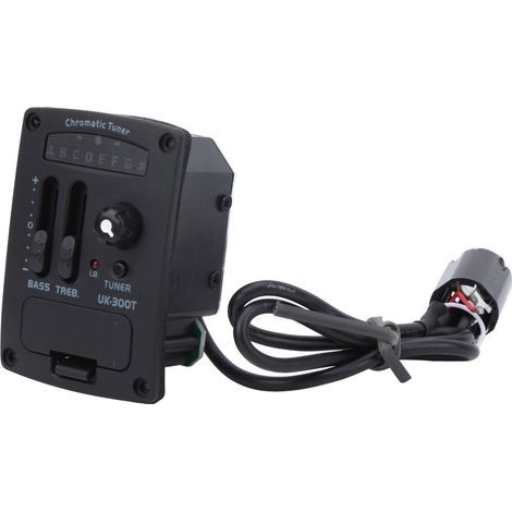 Préampli Égaliseur 2 Bandes pour Ukulélé avec Tuner Intégré - Amplificateur Acoustique (1/5)