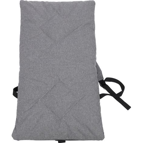 Tragbares Sitzkissen für Camping, Angeln und Jagen im Freien, Rucksack mit mehrstufig verstellbarer Stütze, grau