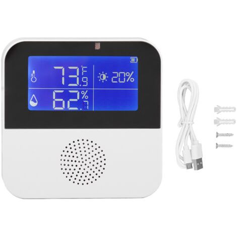 Intelligenter Temperatur- und Feuchtigkeitssensor mit WLAN und Doppelfunktion für den Innenbereich, Gefrierschrank, Aquarium, Kühlschrank – inklusive eingebautem Akku –