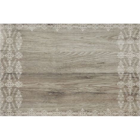 Lot de 2 sets de table rectangulaires effet bois en vinyle (1/3)