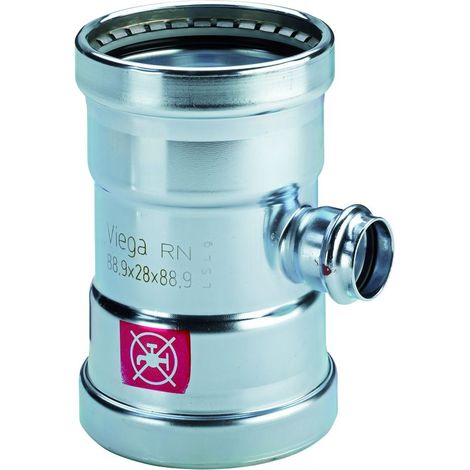 Viega Prestabo XL T-Stück mit SC-Contur 1118XL, d. 76,1x22x76,1mm, Stahl verzinkt (1/2)
