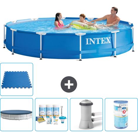 Intex Piscina con struttura Rotonda - 366x76 cm - 7-pezzi  S41546