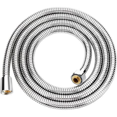 Duschschlauch – Knickfester Edelstahlschlauch – G1/2 Messinganschluss – Für Badezimmer – Silber – 100 cm (1/5)