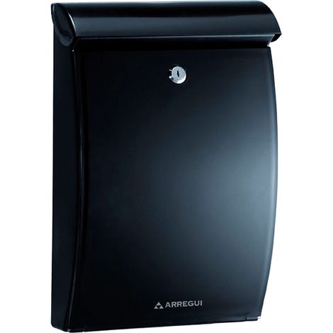 ARREGUI Mininova E5334 Buzon Individual de Plastico de gran resistencia,  tamaño M (DIN A4), negro