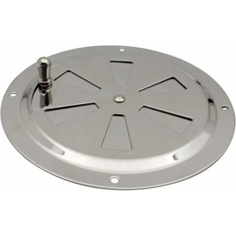 Round Stainless Steel Ventilation Grille, Adjustable Round Air Vent, Louvered Stainless Steel Vent Grille for Smokers, Motorhomes, Homes, Yachts, Diameter 125mm, 1 piece