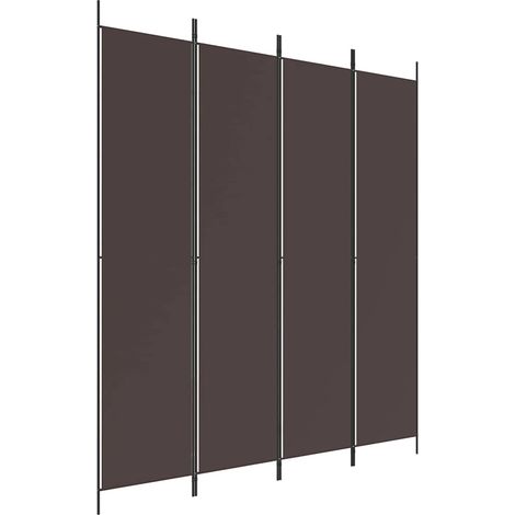 Paravent Cloison de séparation 4 panneaux - Séparateur de Jardin Marron 200x220 cm Tissu BV616833 - BonneVie (1/5)