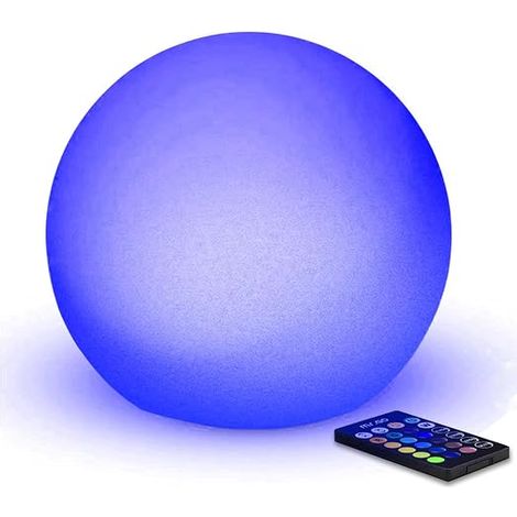 Solar Lamp LED Ball Light Sphere Lamp with Remote Control, RGB Colours, Adjustable Brightness, Colour Changing Mood Light Orb Lamp for Garden Decoration (1/5)