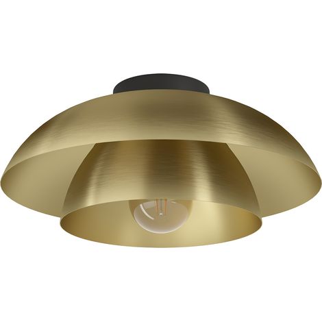 Plafoniera Moderna Cenciara Acciaio Nero 1 Luce E27 (1/4)