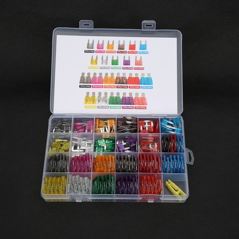 254 Kfz-Sicherungsclips, klein/mittel, 2 A–40 A, in einer Box (1/5)