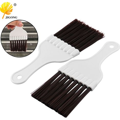 Brosse de nettoyage et d'élimination de la poussière pour ailettes de refroidissement, brosse de nettoyage pour radiateur et condenseur de climatiseur portable, poils denses qui ne se détachent pas.