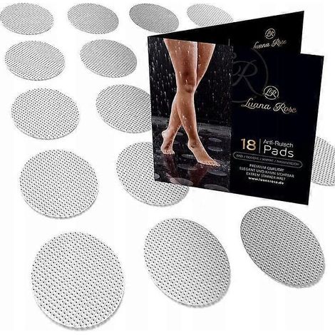 Tapis antidérapant, autocollants antidérapants pour baignoire et douche de haute qualité - XXL, 18 pièces - antidérapants pour douche et baignoire - environ 10 cm - autocollants adhésifs (1/4)