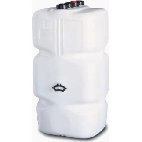 Serbatoio quadrato per benzina/diesel da 600 litri omologato. Misure: Lunghezza 74 cm, Larghezza 74 cm, Altezza 135 cm