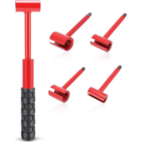 Kit de clé de réglage de charnière de charnière 4 en 1 pour résidentiel et commercial, en acier durable Constructio robuste peint en acier peint avec poignée en caoutchouc