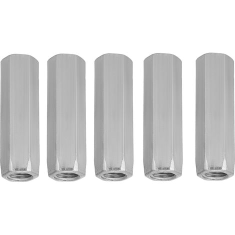 5 écrous hexagonaux longs en acier zingué M1040/50 (M1040) (1/5)