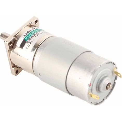 Mini-moteur à engrenages CC à réduction de vitesse, aimant permanent, rotation horaire/antihoraire, pour applications industrielles automatisées, 24 V, XD-42GA755, 150 tr/min (1/5)