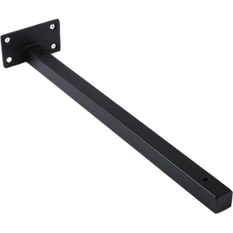 Support en T noir pour étagères, supports cachés robustes pour planches de bois, Supports de suspension pour étagère aveugle, support mural 12 pouces, paquet de 2 (1/3)