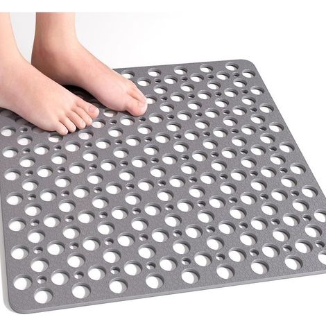 53 x 53 cm Tapis de Douche Carré Antidérapant et Antimoisissure pour Personnes Âgées pour Douche Intérieure (1/5)