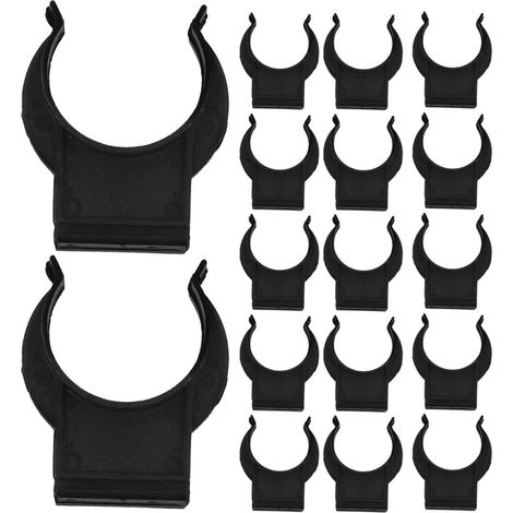 und robustes Design 50 schwarze Kunststoff Sockelclips für