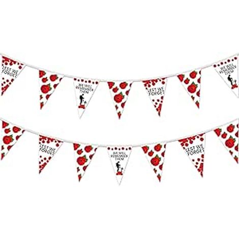 1 guirlande de fanions, 5 m, en soie rouge à motifs floraux, décoration intérieure et extérieure (1/5)