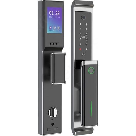 Serrure de porte intelligente Serrure intelligente, serrure biométrique à empreintes digitales for l'application TTLock, fonctionne avec les portes de 40 à 70 mm d'épaisseur ( Color : 1 UK , Size : 24 (1/5)