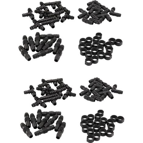 2X de Raccords D'Irrigation pour Tubes 1/2 Pouces - Connecteurs Barbelés (16 mm .520 ID) SystèMes Goutte à Goutte Ou Arroseurs (1/5)
