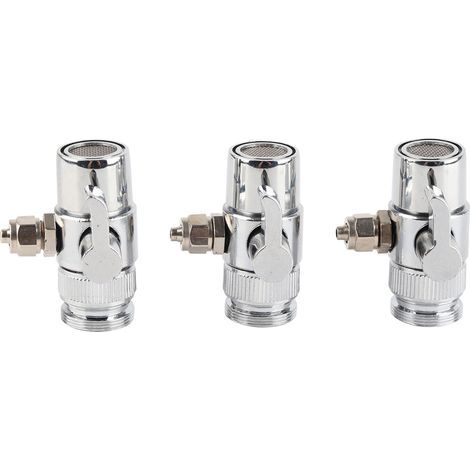Vanne de dérivation de robinet d'évier G1/4, résistance aux hautes températures, adaptateur universel de robinet d'évier, 3 pièces (1/4)