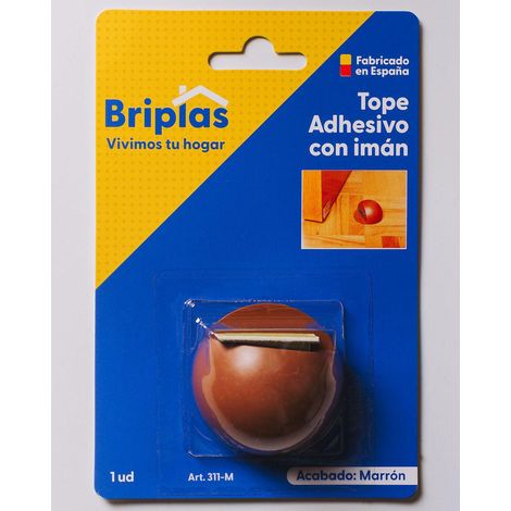 briplas tope puerta adhesivo esferico con iman 1u marron 311m (1/2)
