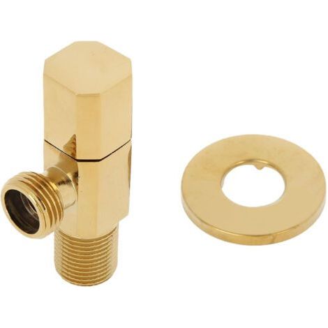 Brass Hot/Cold Water Shut Off Valve Angle Valve Bathroom Toilet Mixer Tap Shower Accessory (1/5)