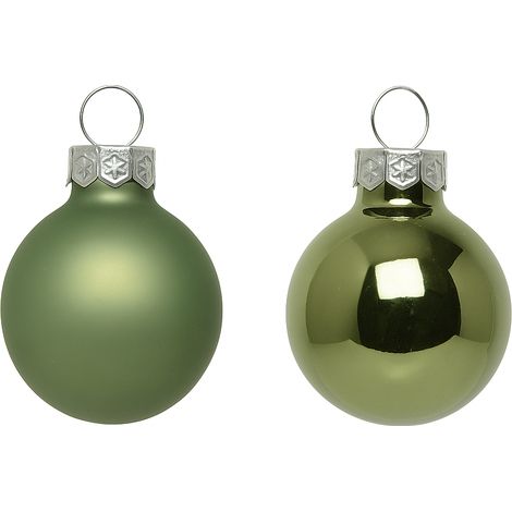 Palline in vetro per albero di natale colore verde rosmarino decorazione natalizia -24 Palline da Ø 2.5 cm (1/5)