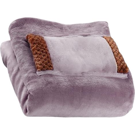Couverture électrique 60x80cm Couverture chauffante é chauffant rechargeable USB avec chauffe-mains Couverture chauffante en flanelle douce pour canapé-lit (1/5)