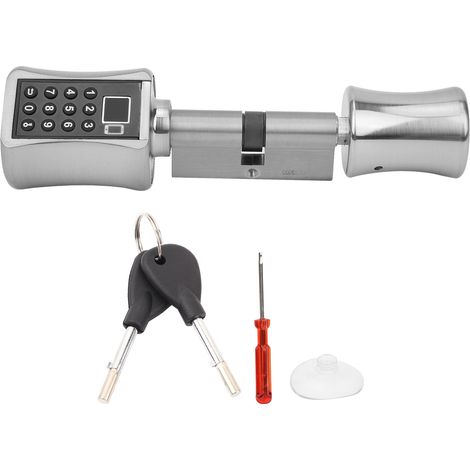 Serrure connectée Tuya Bluetooth Cylindre de sécurité intelligent Empreinte digitale Mot de passe Alliage de zinc Porte bois verre (1/5)