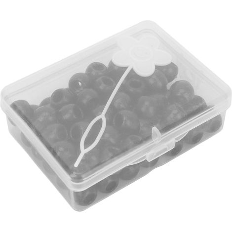 70 perles à barbe, perles exquises pour la création de dreadlocks et tresses, accessoires de coiffure et bijoux, noir (1/5)