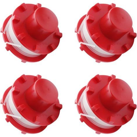 4 Bobines de Fil pour Coupe-Bordure Einhell GE-CT 36/30 Li E Solo, AGILLO 36/255 BL, AGILLO 18/200, Longueur 8 m, Fil Nylon, Diamètre 2 mm (1/5)