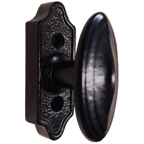 Pomo rústico en roseta ROLLINGER negro epoxi - BR1BT5EN