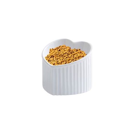 Ceramic Raised Cat Bowls, Tilted Elevated Food or Water Bowls, Stress Free, Backflow Prevention,white (1/5)