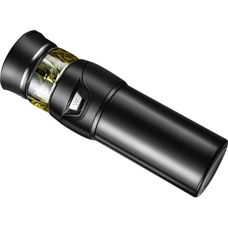 Gobelet isotherme à double paroi en acier inoxydable avec infuseur intégré, idéal pour le bureau et la maison (noir). (1/5)