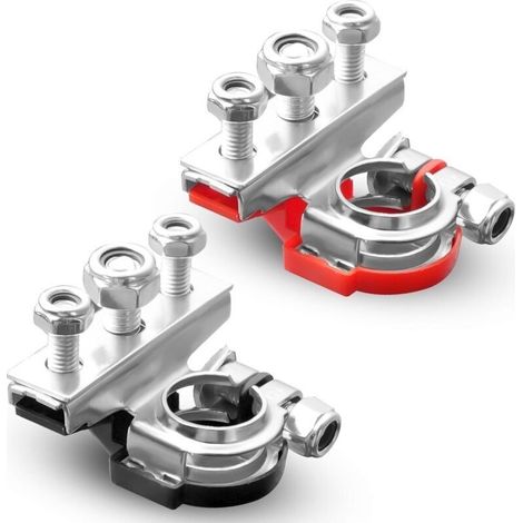 1 Paire Connecteur de Borne de Batterie 12V, Supérieure de Batterie de Loisir 3 Voies, Coupe Circuit Batterie en Laiton à Serrage Sécurisé pour Voitures pour Voiture/Moto/Camion/Navire