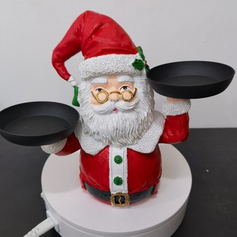Weihnachtsteller mit Schneemann-Motiv aus Kunstharz, Snacktablett mit Weihnachtsfigur, ideal für Weihnachtsessen und Partys (1/5)