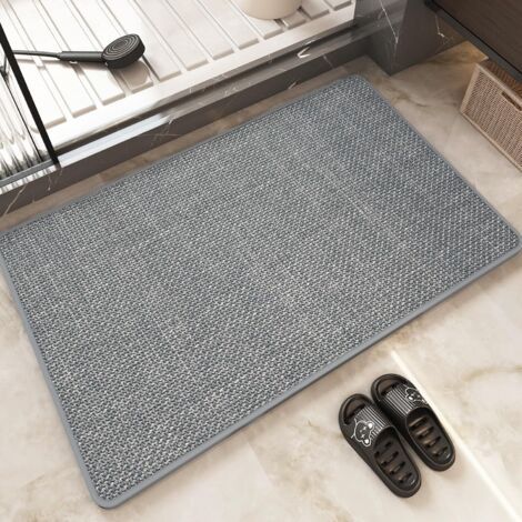 1 Tapis De Bain Antidérapant 80x50cm Séchage Rapide Tissu Absorbant Sol Salle De Bain Douche Cuisine (1/5)