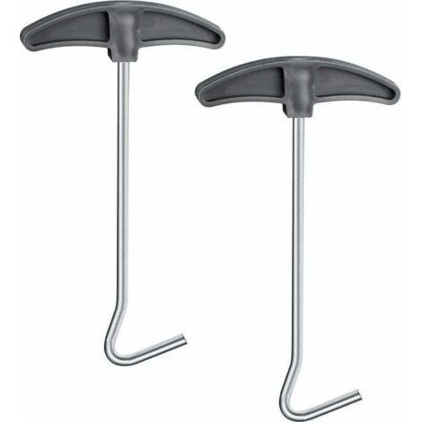 Tent Stake Puller, Ground Hook, Herringbone Puller, Hook Remover for Easy Removal of Stakes, (1/4)