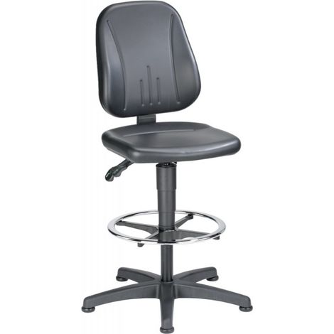 Sedia Di Lavoro Unitec 3 Con Piedini E Poggiapiedi - Panno Blu - 9651-Ci02
