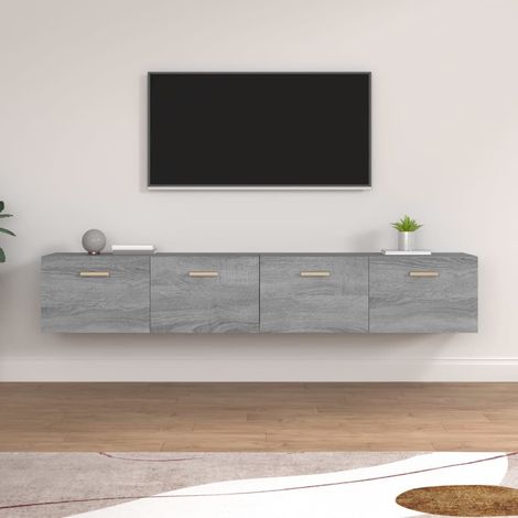 Wandschränke 2 Stk. Grau Sonoma 100x36,5x35 cm Holzwerkstoff (1/5)