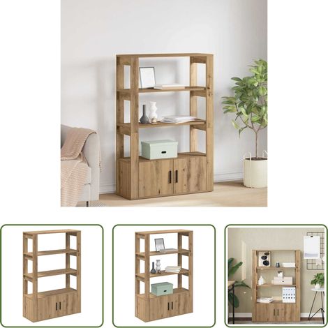 vidaXL Wohnzimmer - Sideboard Artisan-Eiche 30 x 80 x 119.5 cm Holzwerkstoff (1/5)