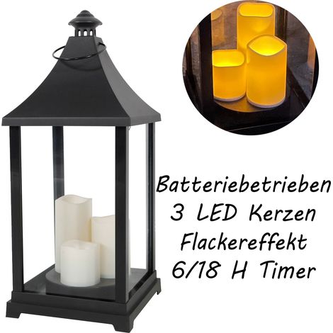 XXL Laterne inkl 3 LED Kerzen mit Timer-DMC8138-neu (1/4)