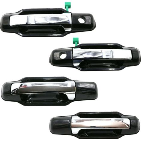 Ensemble de quatre poignées de porte extérieure pour Sorento (2003-2009), numéros de pièces : 826503E021, 826603E021, 836503E01, porte avant gauche/droite, argent. (1/5)