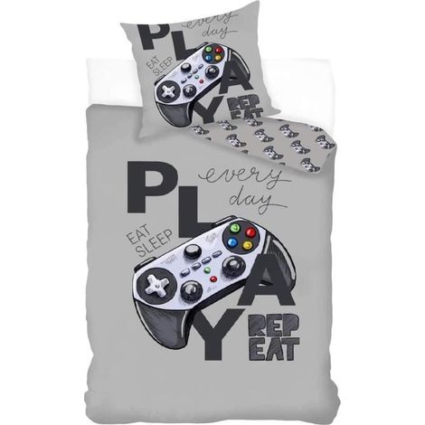 Housse de couette et Taie d'oreiller en coton pour enfants 135x200 et 80x80 cm (1/4)