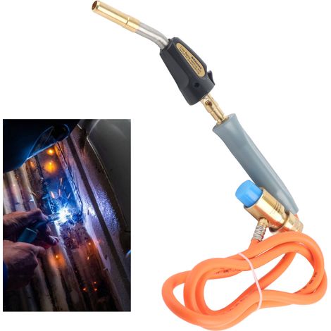 Lampe torche turbo à gaz propane à allumage automatique pour le soudage, avec tuyau de 1,5 m. (1/5)