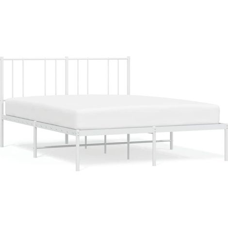 Maison Exclusive - Giroletto con Testiera Metallo Bianco 160x200 cm